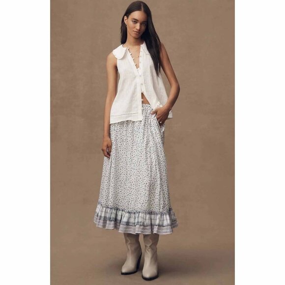 Pilcro for Anthrolpologie Keira Peter Pan Collar Swing Blouse NWT - Picture 8 of 12